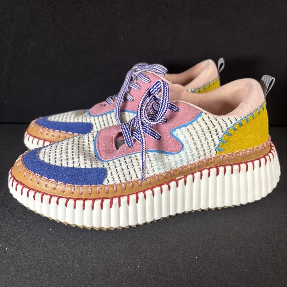 Cozzy Girl Stitched Tennis Shoes.‎ Multicolor, 8M